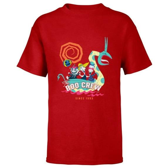 Disney The Nightmare Before Christmas Boo Crew Since 1993 - Short Sleeve T-Shirt for Kids - Customized-Red