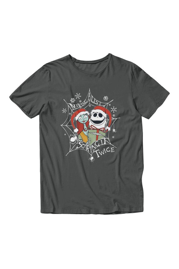The Nightmare Before Christmas Edition Men's T Shirt (Charcoal, S-XXXL)