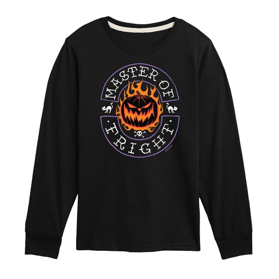 Disney - The Nightmare Before Christmas - Flamed Pumpkin Master Fright - Toddler & Youth Long Sleeve Graphic T-Shirt