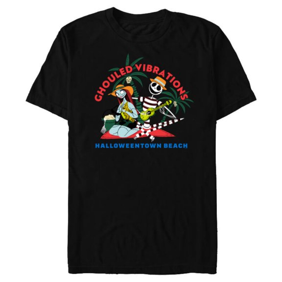 Disney The Nightmare Before Christmas Ghouled Vibrations - Short Sleeve Blended T-Shirt for Adults - Customized-Black