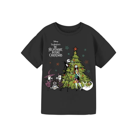 Disney The Nightmare Before Christmas Girls Graphic Short Sleeve T-Shirt, Sizes 4-16