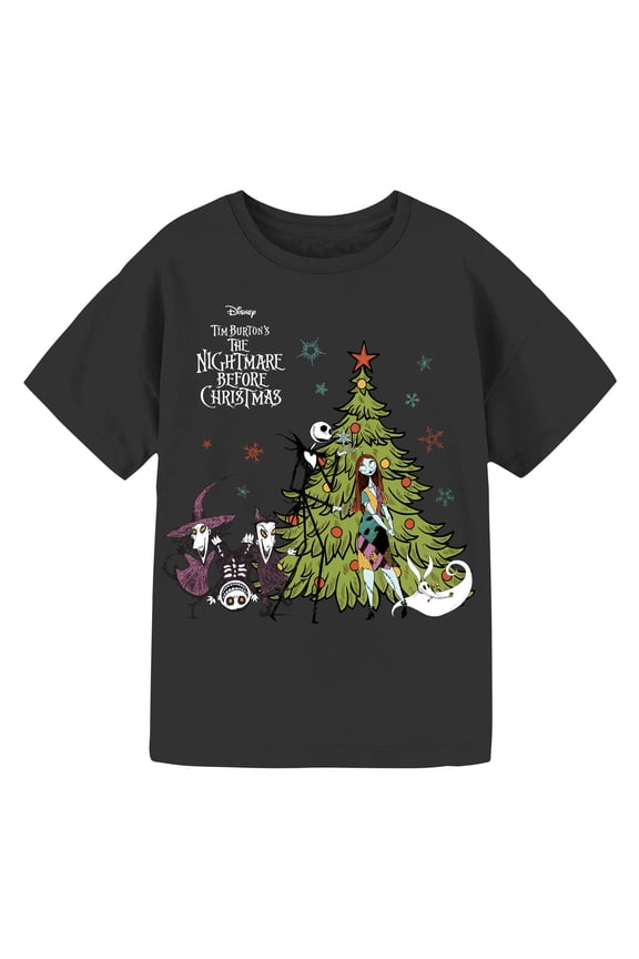 Disney The Nightmare Before Christmas Girls Graphic Short Sleeve T-Shirt, Sizes 4-16