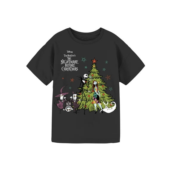 Disney The Nightmare Before Christmas Girls Graphic Short Sleeve T-Shirt, Sizes 4-16