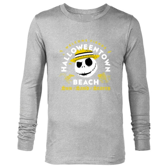 Disney The Nightmare Before Christmas Halloween Town Beach - Long Sleeve T-Shirt for Men - Customized-Athletic Heather