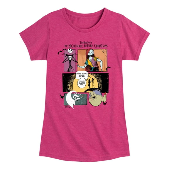 Disney - The Nightmare Before Christmas - I Know How You Feel - Toddler & Youth Girls Short Sleeve Graphic T-Shirt