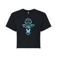 thumbnail image 1 of Disney - The Nightmare Before Christmas - Jack Glows Blue - Juniors Cropped Cotton Blend T-Shirt, 1 of 5