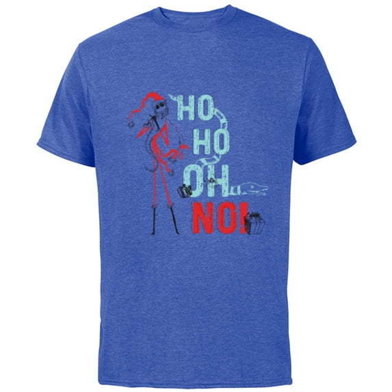 Disney The Nightmare Before Christmas Jack Ho Ho Oh No - Short Sleeve Cotton T-Shirt for Adults - Customized-Royal Heather