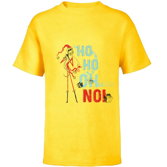 Disney The Nightmare Before Christmas Jack Ho Ho Oh No - Short Sleeve T-Shirt for Kids – Customized-Yellow