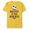 thumbnail image 1 of Disney The Nightmare Before Christmas Jack Naughty - Short Sleeve Blended T-Shirt for Adults -Customized-Yellow, 1 of 5