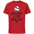 thumbnail image 1 of Disney The Nightmare Before Christmas Jack Naughty - Short Sleeve Cotton T-Shirt for Adults- Customized-Red, 1 of 5