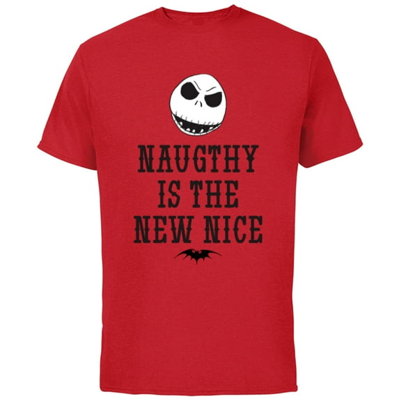 Disney The Nightmare Before Christmas Jack Naughty - Short Sleeve Cotton T-Shirt for Adults- Customized-Red