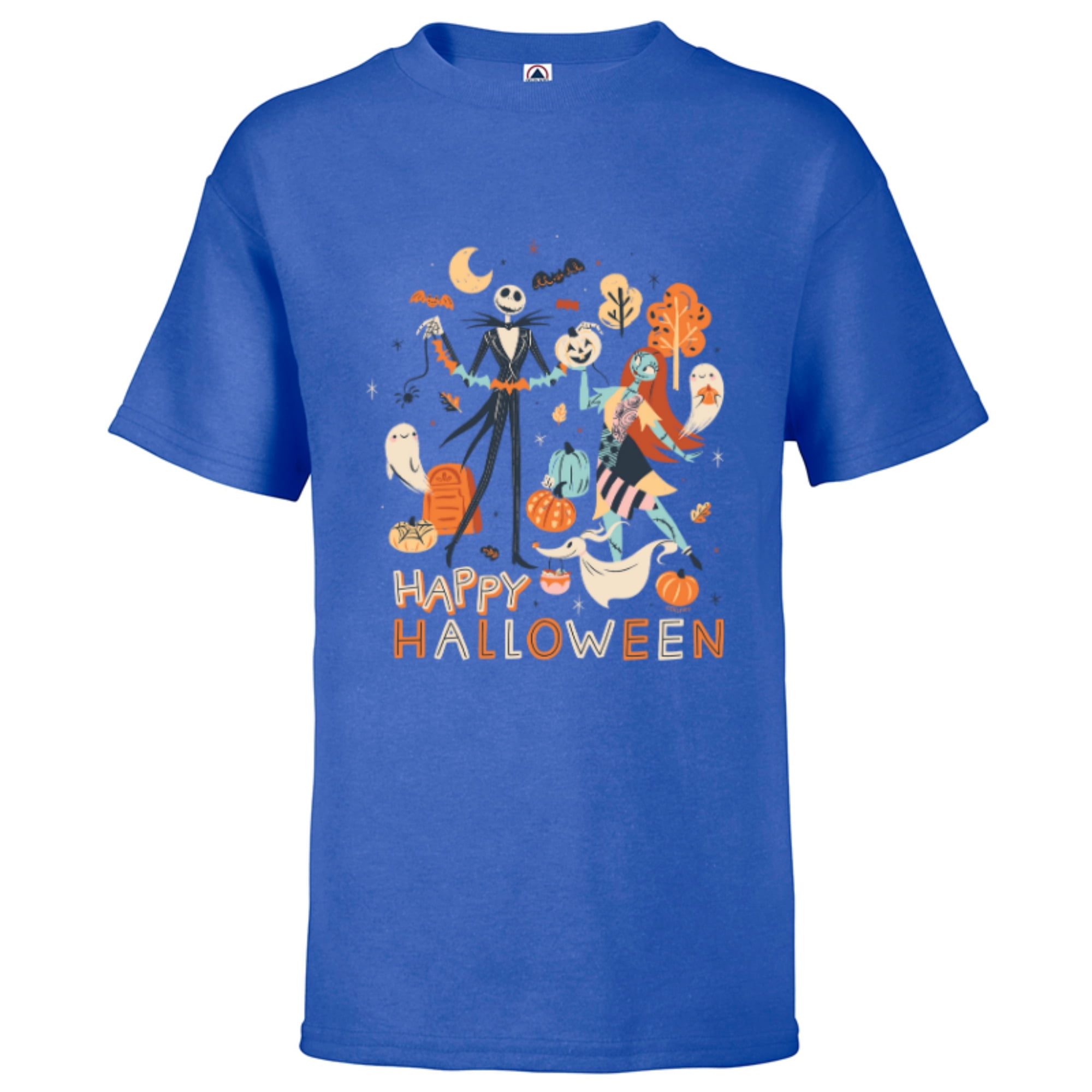 Disney The Nightmare Before Christmas Jack & Sally Halloween Short Sleeve TShirt for Kids