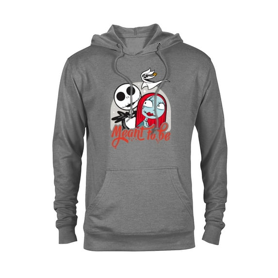 Disney The Nightmare Before Christmas Jack & Sally - Pullover Hoodie for Adults -Customized-Graphite Heather