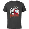 thumbnail image 1 of Disney The Nightmare Before Christmas Jack & Sally - Short Sleeve Cotton T-Shirt for Adults -Customized-Charcoal, 1 of 5