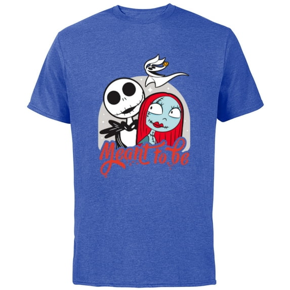 Disney The Nightmare Before Christmas Jack & Sally - Short Sleeve Cotton T-Shirt for Adults -Customized-Royal Heather