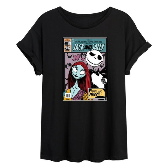 Disney - The Nightmare Before Christmas - Jack & Sally Since 1993 - Juniors Ideal Flowy Muscle T-Shirt