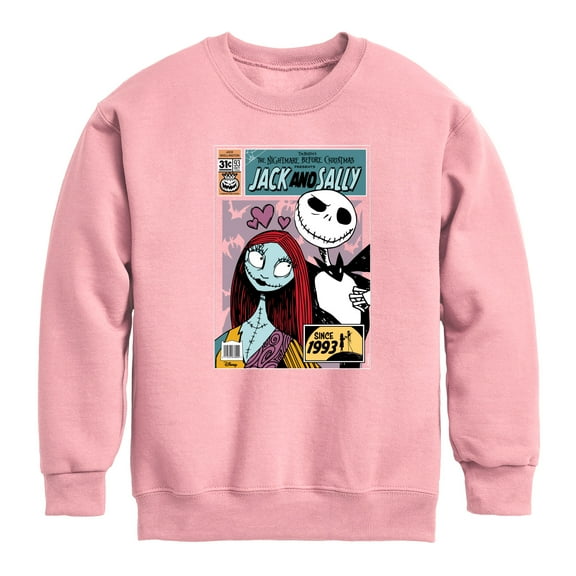 Disney - The Nightmare Before Christmas - Jack & Sally Since 1993 - Toddler & Youth Crewneck Fleece Sweatshirt