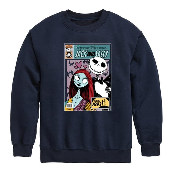 Disney - The Nightmare Before Christmas - Jack & Sally Since 1993 - Toddler & Youth Crewneck Fleece Sweatshirt