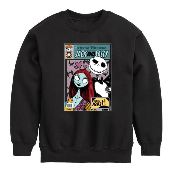 Disney - The Nightmare Before Christmas - Jack & Sally Since 1993 - Toddler & Youth Crewneck Fleece Sweatshirt