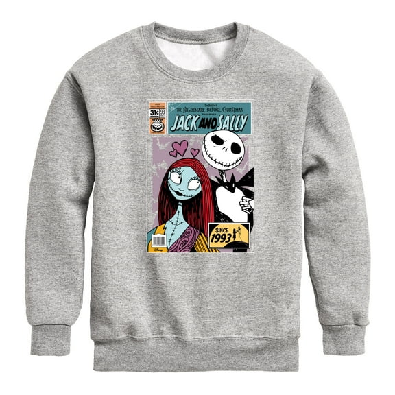 Disney - The Nightmare Before Christmas - Jack & Sally Since 1993 - Toddler & Youth Crewneck Fleece Sweatshirt