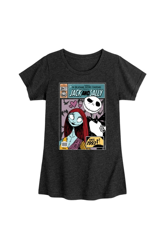 - The Nightmare Before Christmas - Jack & Sally Since 1993 - Toddler & Youth Girls Short Sleeve Graphic T-Shirt