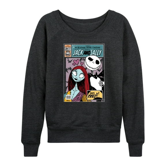 Disney - The Nightmare Before Christmas - Jack & Sally Since 1993 - Women's Lightweight French Terry Long Sleeve Shirt