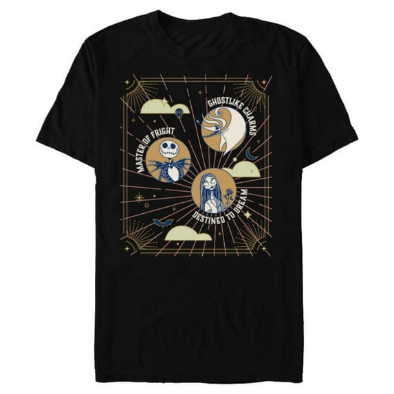 Disney The Nightmare Before Christmas Jack Sally Zero Mystic - Short Sleeve Blended T-Shirt for Adults - Customized-Black