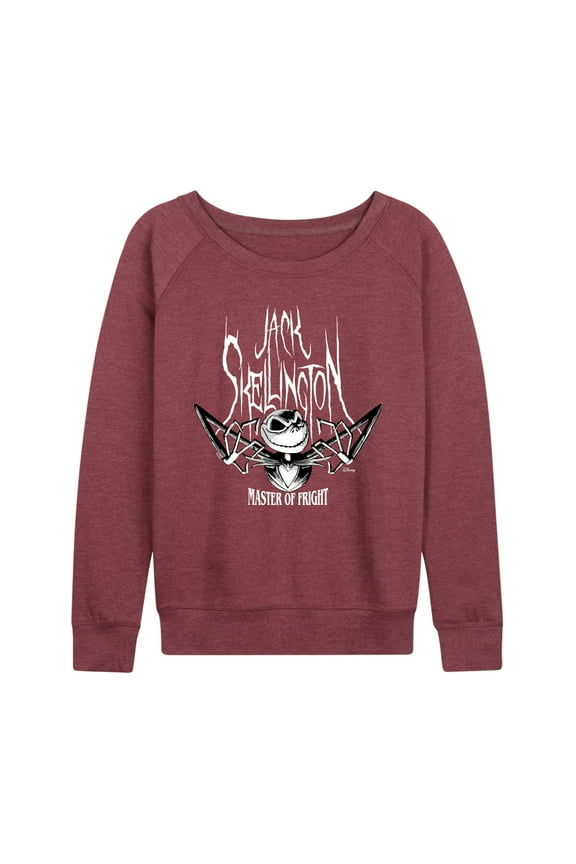 - The Nightmare Before Christmas - Jack Master Of Fright - Women's Lightweight French Terry Long Sleeve Shirt