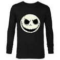 thumbnail image 1 of Disney The Nightmare Before Christmas Jack Skull Big Face - Long Sleeve T-Shirt for Men - Customized-Black, 1 of 5