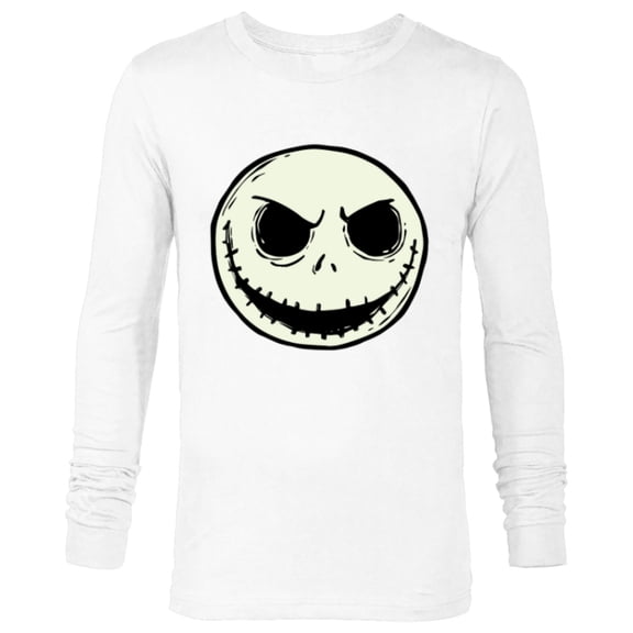 Disney The Nightmare Before Christmas Jack Skull Big Face - Long Sleeve T-Shirt for Men - Customized-White