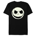 thumbnail image 1 of Disney The Nightmare Before Christmas Jack Skull Big Face - Short Sleeve Blended T-Shirt for Adults - Customized-Black, 1 of 5