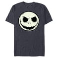 thumbnail image 1 of Disney The Nightmare Before Christmas Jack Skull Big Face - Short Sleeve Blended T-Shirt for Adults - Customized-Navy Heather, 1 of 5