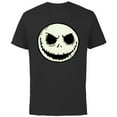 thumbnail image 1 of Disney The Nightmare Before Christmas Jack Skull Big Face - Short Sleeve Cotton T-Shirt for Adults - Customized-Black, 1 of 5