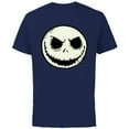 thumbnail image 1 of Disney The Nightmare Before Christmas Jack Skull Big Face - Short Sleeve Cotton T-Shirt for Adults - Customized-Navy, 1 of 5