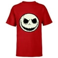 thumbnail image 1 of Disney The Nightmare Before Christmas Jack Skull Big Face - Short Sleeve T-Shirt for Kids - Customized-Red, 1 of 5