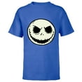 thumbnail image 1 of Disney The Nightmare Before Christmas Jack Skull Big Face - Short Sleeve T-Shirt for Kids - Customized-Royal, 1 of 5