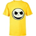 thumbnail image 1 of Disney The Nightmare Before Christmas Jack Skull Big Face - Short Sleeve T-Shirt for Kids - Customized-Yellow, 1 of 5