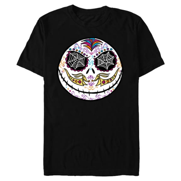 Disney The Nightmare Before Christmas Jack Sugar Skull - Short Sleeve Blended T-Shirt for Adults - Customized-Black