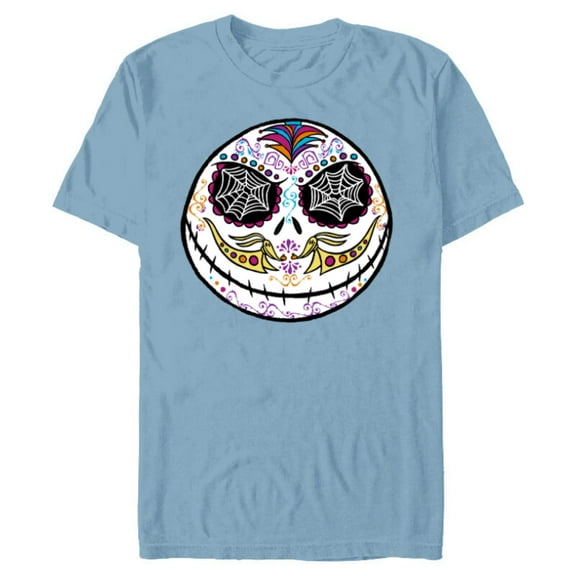 Disney The Nightmare Before Christmas Jack Sugar Skull - Short Sleeve Blended T-Shirt for Adults - Customized-Ocean Blue