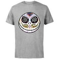 thumbnail image 1 of Disney The Nightmare Before Christmas Jack Sugar Skull - Short Sleeve Cotton T-Shirt for Adults - Customized-Athletic Heather, 1 of 5