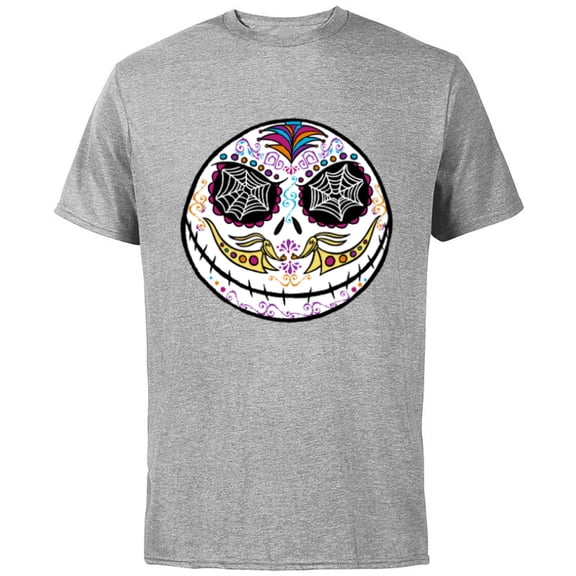 Disney The Nightmare Before Christmas Jack Sugar Skull - Short Sleeve Cotton T-Shirt for Adults - Customized-Athletic Heather