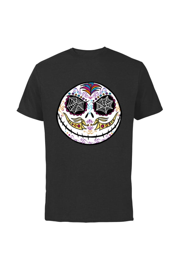 Disney The Nightmare Before Christmas Jack Sugar Skull - Short Sleeve Cotton T-Shirt for Adults - Customized-Black