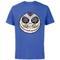thumbnail image 1 of Disney The Nightmare Before Christmas Jack Sugar Skull - Short Sleeve Cotton T-Shirt for Adults - Customized-Royal Heather, 1 of 5