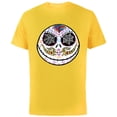 thumbnail image 1 of Disney The Nightmare Before Christmas Jack Sugar Skull - Short Sleeve Cotton T-Shirt for Adults - Customized-Yellow, 1 of 5