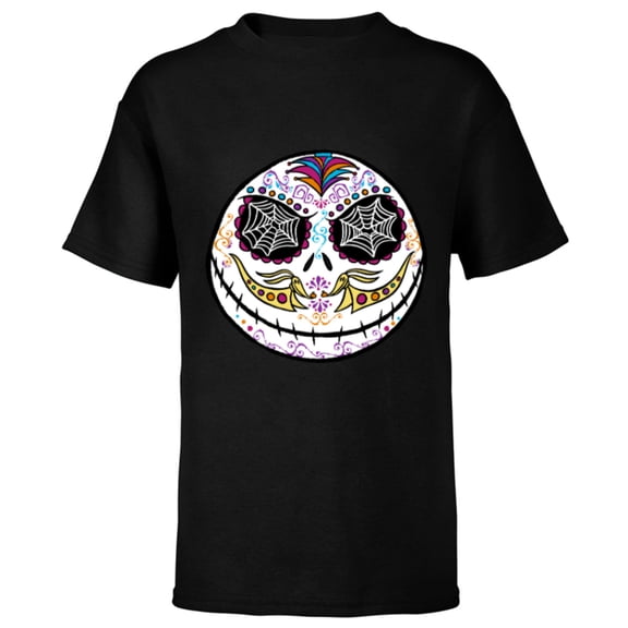 Disney The Nightmare Before Christmas Jack Sugar Skull - Short Sleeve T-Shirt for Kids - Customized-Black