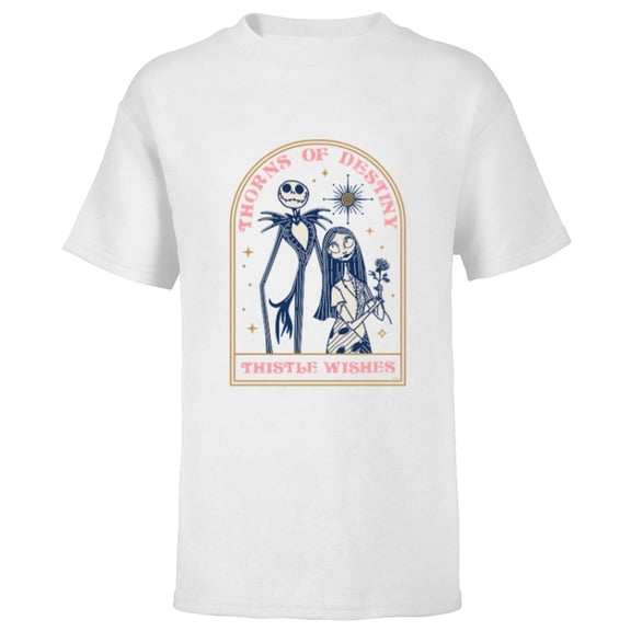 Disney The Nightmare Before Christmas Jack and Sally Destiny - Short Sleeve T-Shirt for Kids - Customized-White
