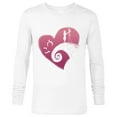 thumbnail image 1 of Disney The Nightmare Before Christmas Jack and Sally Heart - Long Sleeve T-Shirt for Men - Customized-White, 1 of 5