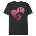 thumbnail image 1 of Disney The Nightmare Before Christmas Jack and Sally Heart - Short Sleeve Blended T-Shirt for Adults - Customized-Dark Heather, 1 of 5