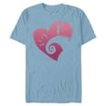 thumbnail image 1 of Disney The Nightmare Before Christmas Jack and Sally Heart - Short Sleeve Blended T-Shirt for Adults - Customized-Ocean Blue, 1 of 5