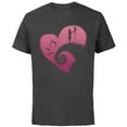 thumbnail image 1 of Disney The Nightmare Before Christmas Jack and Sally Heart - Short Sleeve Cotton T-Shirt for Adults - Customized-Charcoal, 1 of 5